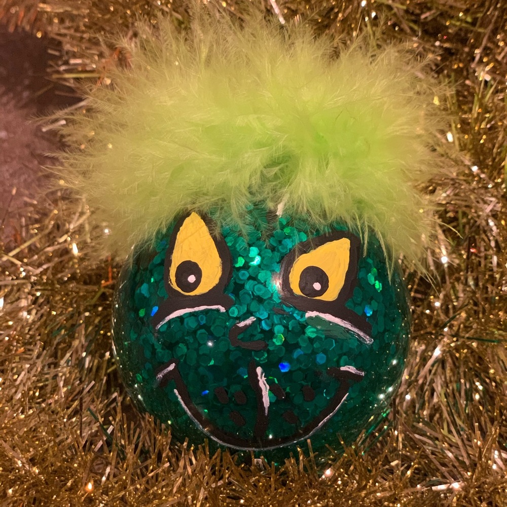 Handmade Grinch Ornament